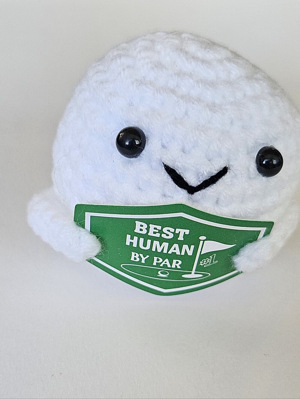 Crochet Golf ball gift, best human by par